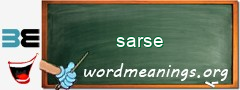 WordMeaning blackboard for sarse